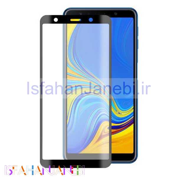اصفهان جانبی-گلس شیشه ای فول صفحه سامسونگ Samsung A7 2018 مشکی