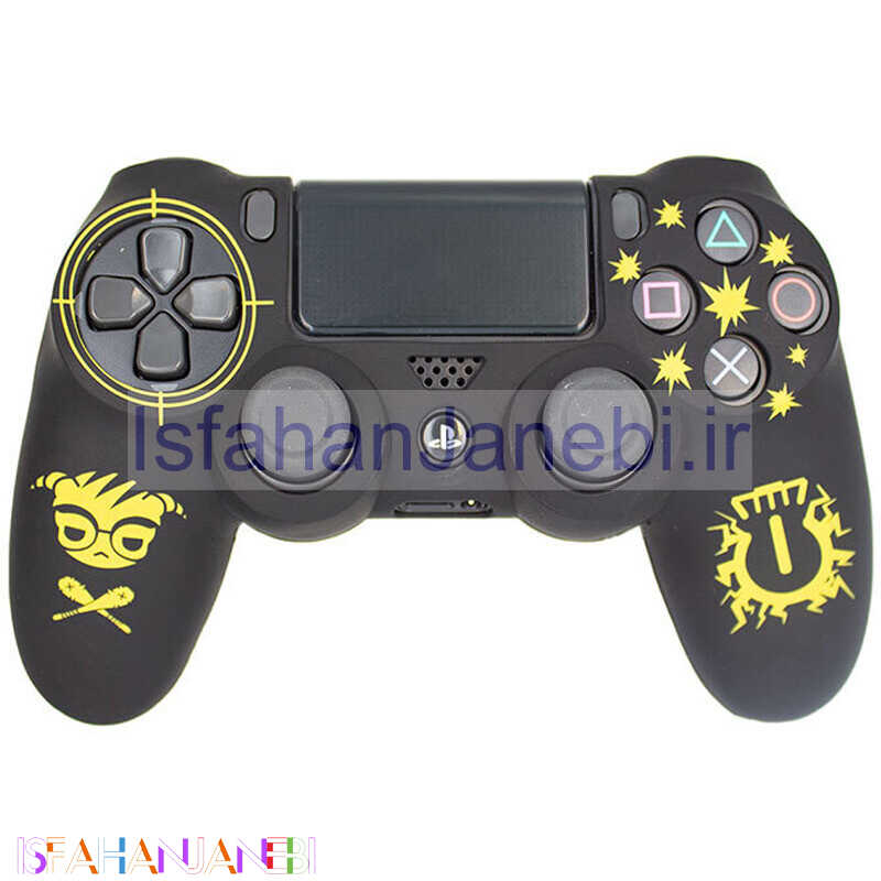 اصفهان جانبی-روکش دسته بازی PS4 طرح دوکائبی مشکی زرد