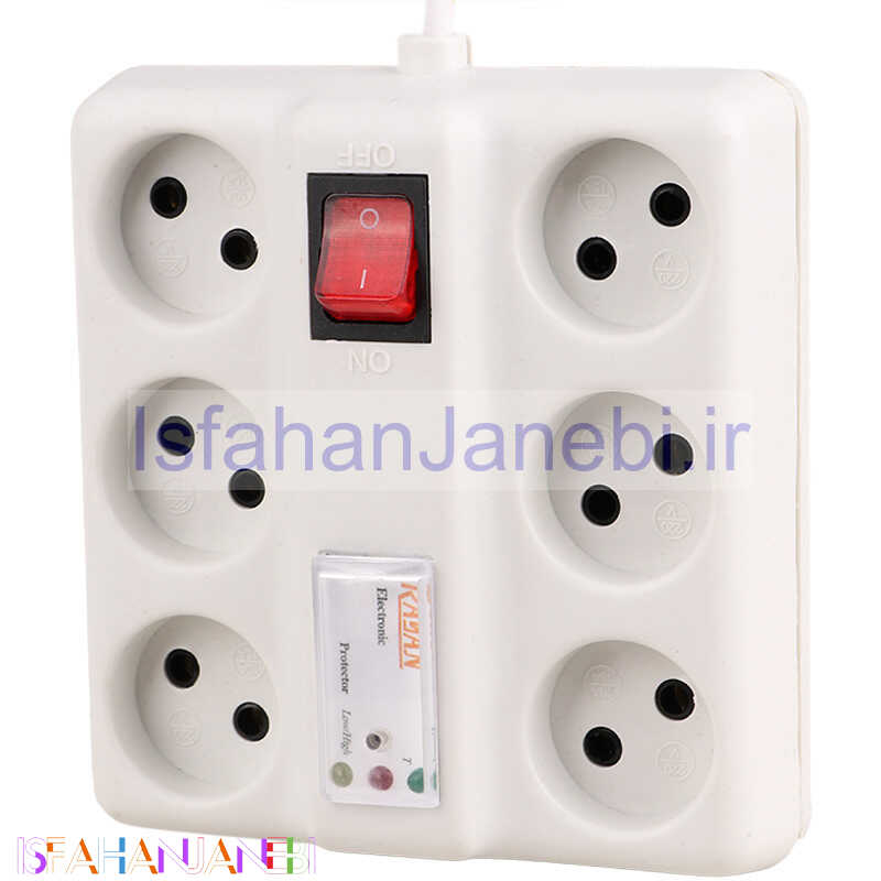 اصفهان جانبی-محافظ برق صوتی تصویری 6 خانه رایان با کابل 1.5 متری