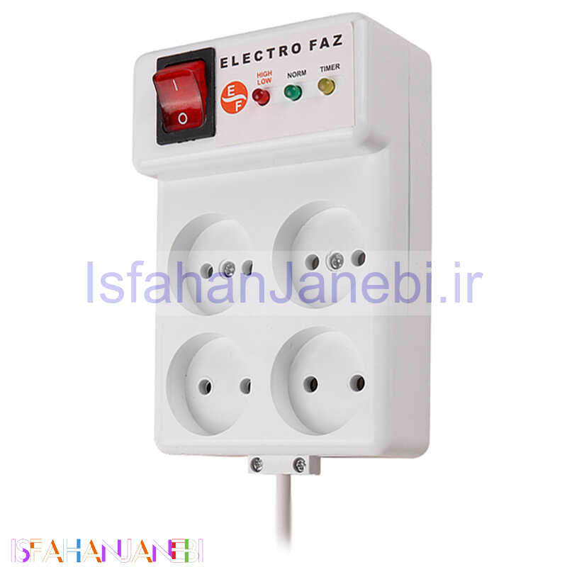 اصفهان جانبی-محافظ برق صوتی تصویری 4 خانه الکتروفاز 4002 با کابل 1.5 متری
