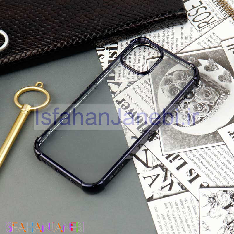 اصفهان جانبی-قاب ضد ضربه پشت شفاف Devia آیفون iPhone 13 مشکی