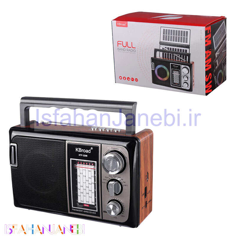 اصفهان جانبی-رادیو اسپیکر بلوتوثی رم و فلش خور خورشیدی KBroad KTF-2208