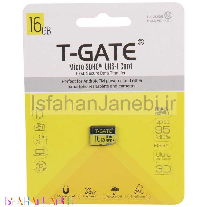 اصفهان جانبی-رم میکرو 16 گیگ تی گیت T-GATE Ultra 633x U1 C10 95MB/s