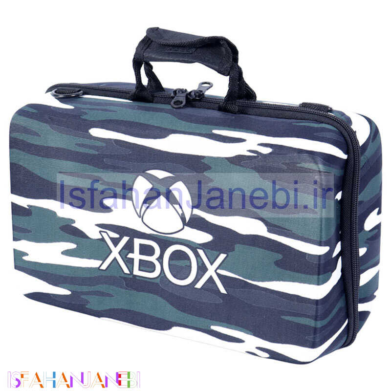 اصفهان جانبی-کیف کنسول بازی XBOX Series S طرح چریکی سبز سفید