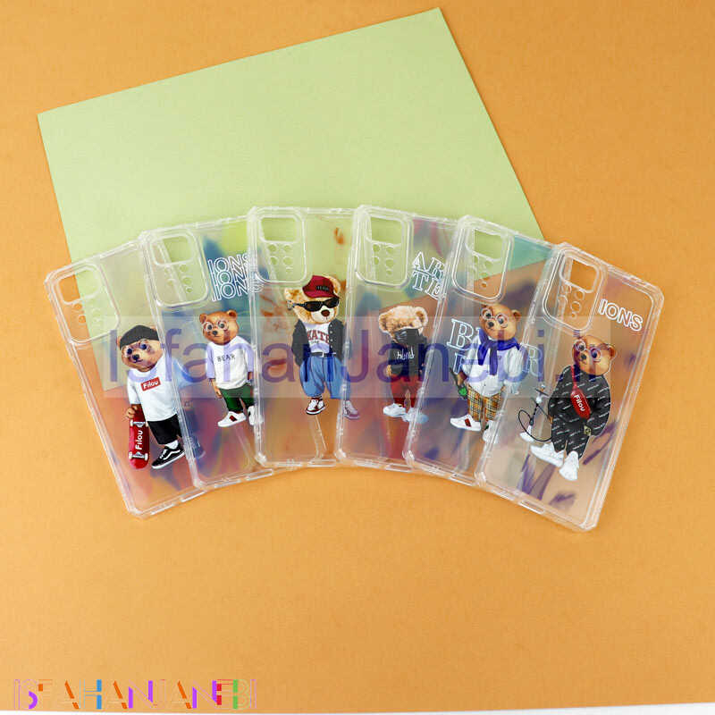 اصفهان جانبی-قاب ژله ای شفاف طرح خرس محافظ لنزدار Xiaomi Redmi Note 11 Pro