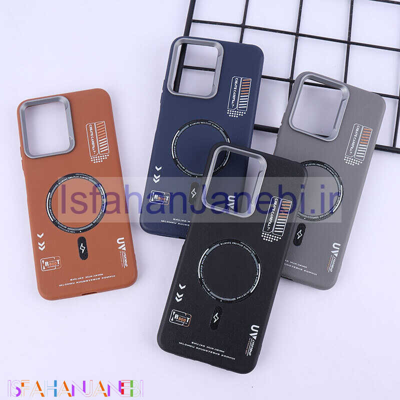 اصفهان جانبی-قاب چرمی ژله ای Leather شیائومی Redmi Note 12 4G طرح مگ سیف