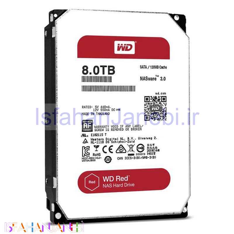 اصفهان جانبی-هارد اینترنال وسترن دیجیتال Western Digital Red 8TB WD80EFBX