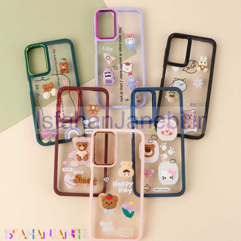 اصفهان جانبی-قاب شفاف متال ایرون عروسکی برجسته Samsung Galaxy A14 4G / A14 5G