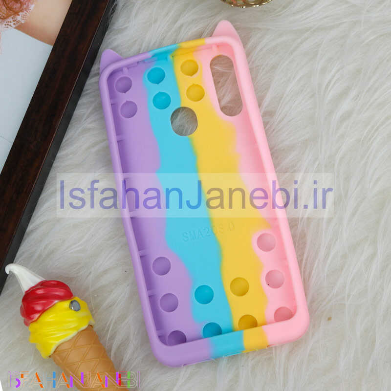 اصفهان جانبی-قاب اورجینال سیلیکونی آکواریومی Lucky Cat پاپیتی Samsung Galaxy A20s