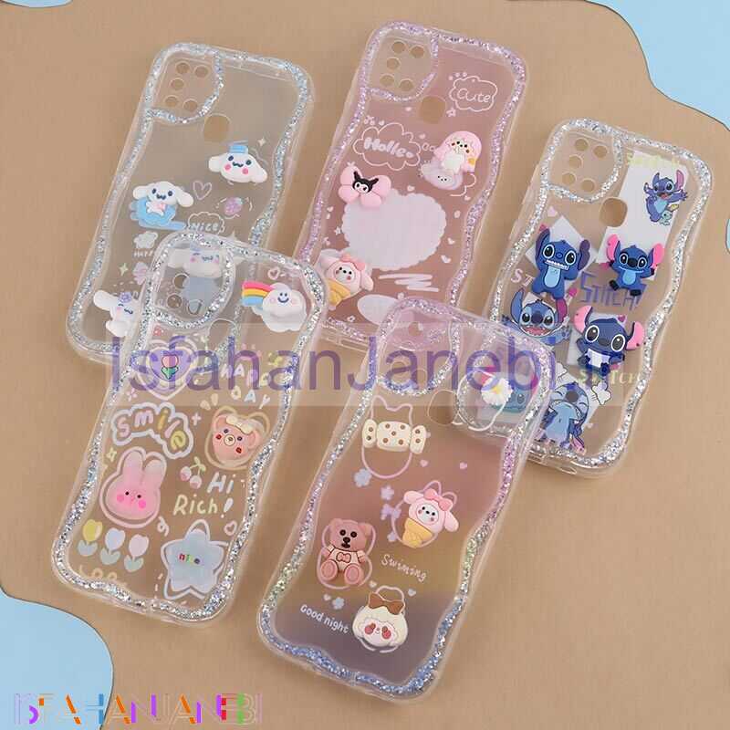 اصفهان جانبی-قاب شاینی سامسونگ Galaxy A21s عروسکی محافظ لنزدار