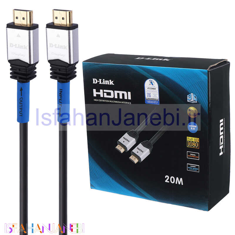 اصفهان جانبی-کابل HDMI 4K دی لینک HCB-4AABLBR-20 طول 20 متر