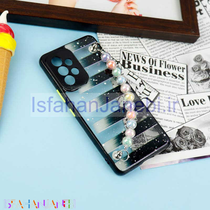 اصفهان جانبی-قاب فانتزی بند مرواریدی محافظ لنزدار Samsung Galaxy A53 5G