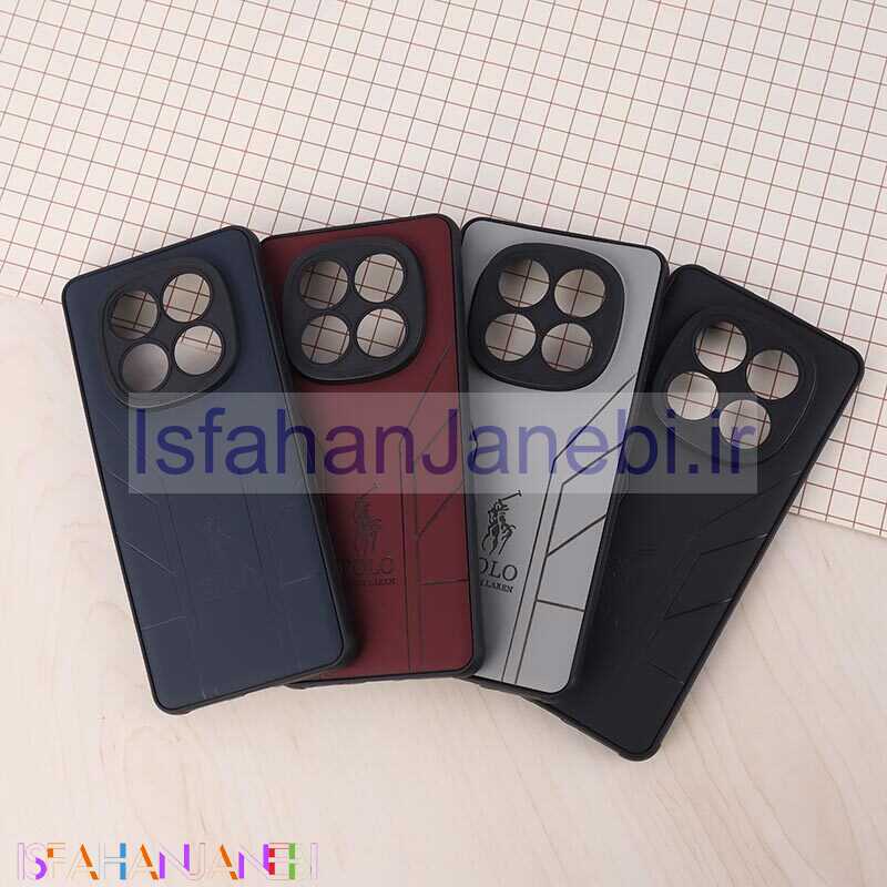 اصفهان جانبی-قاب چرمی Polo Ralph Laren شیائومی Redmi Note 14 Pro 5G طرح دار محافظ لنزدار