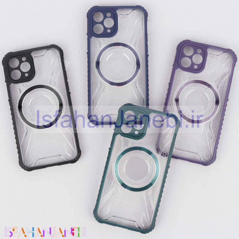 اصفهان جانبی-قاب شفاف طرح دار MagSafe محافظ لنزدار iPhone 11 Pro