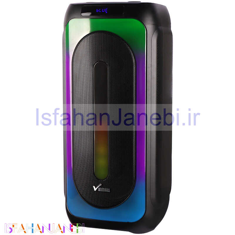 اصفهان جانبی-اسپیکر چمدانی بلوتوثی رم و فلش خور Vanmaax MAX-1025 + میکروفون و ریموت کنترل