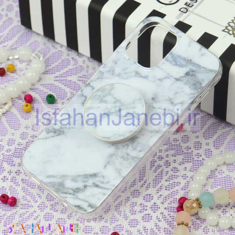 اصفهان جانبی-قاب سوپر IMD دور شفاف پاپ سوکت دار iPhone 12 Mini سنگی