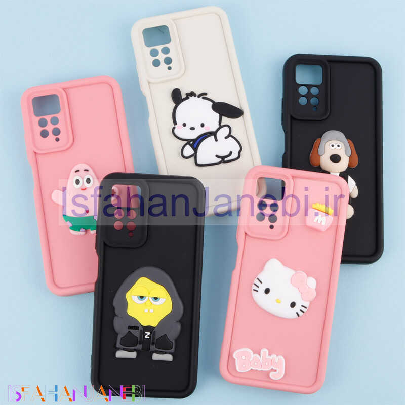 اصفهان جانبی-قاب سیلیکونی Fashion Case عروسک برجسته محافظ لنزدار Xiaomi Redmi Note 12 Pro 4G سری M