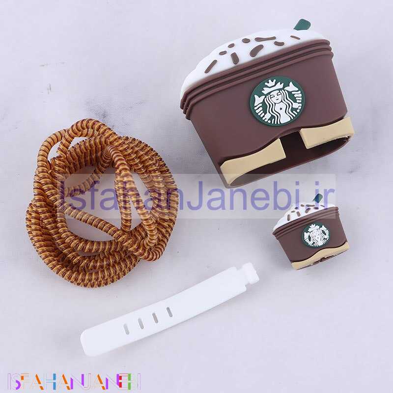 اصفهان جانبی-ست محافظ کابل و کلگی شارژر سامسونگ طرح Starbucks