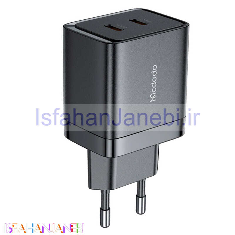 اصفهان جانبی-کلگی فست شارژ Mcdodo CH-2501 Gan 2Port 3A QC4.0 PD 40W Type-C
