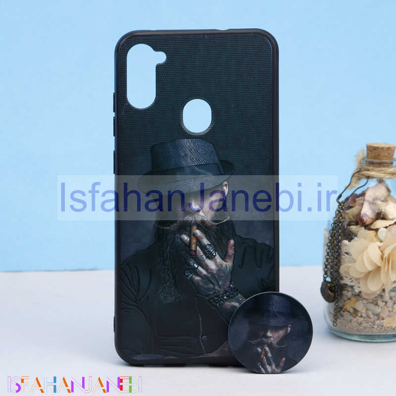 اصفهان جانبی-قاب طرحدار + پاپ سوکت Samsung A11 کد9 سری B
