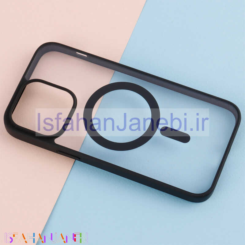 اصفهان جانبی-قاب PC شفاف دور رنگی مگ سیف iPhone 14 Pro Max