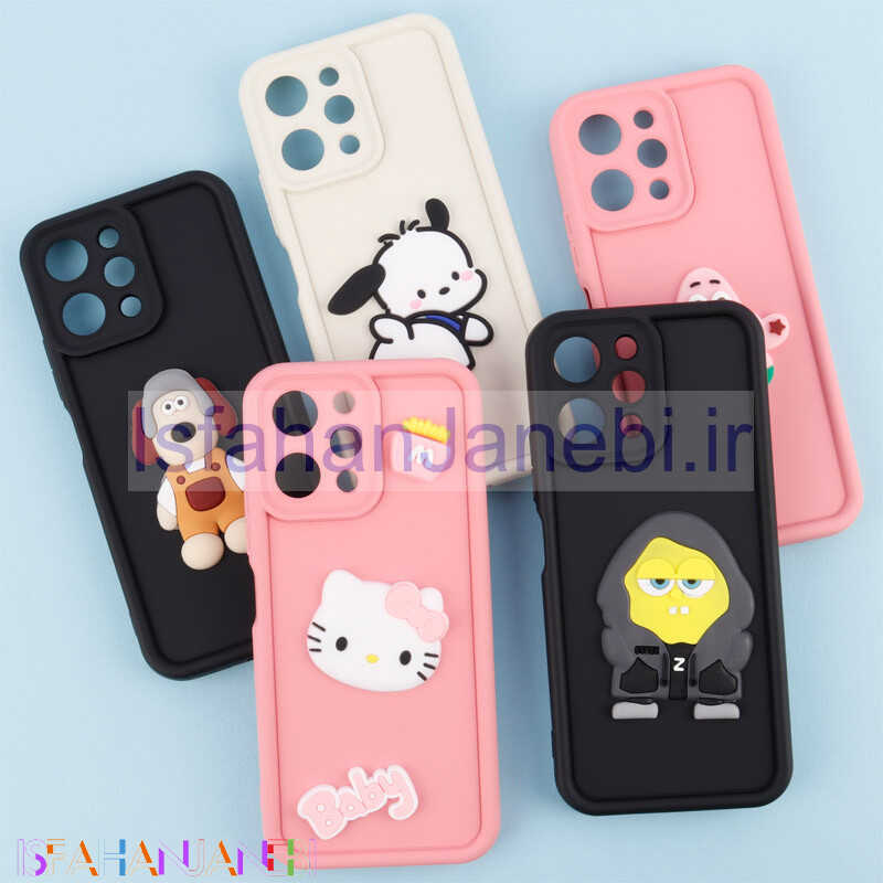 اصفهان جانبی-قاب سیلیکونی Fashion Case عروسک برجسته محافظ لنزدار Xiaomi Redmi 12