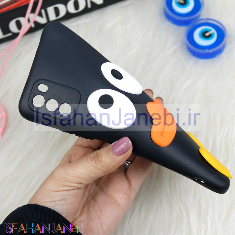 اصفهان جانبی-قاب سیلیکونی اردک مشکی محافظ لنزدار Xiaomi Poco M3
