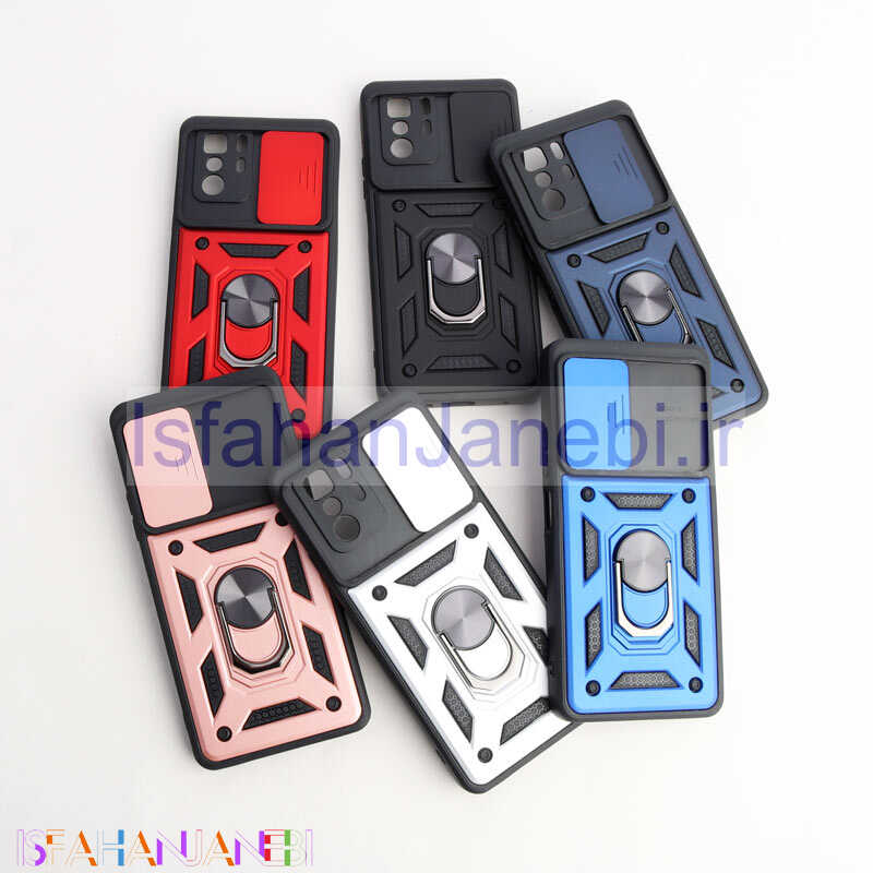 اصفهان جانبی-قاب ضد ضربه محافظ لنزدار کشویی هولدر دار بتمن Xiaomi Poco X3 GT