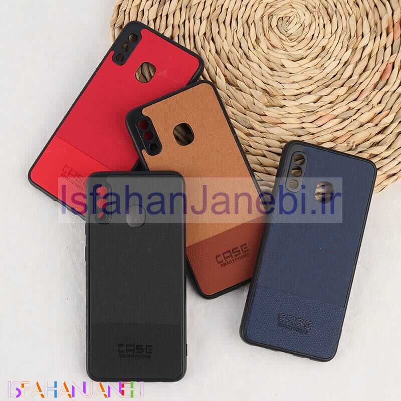 اصفهان جانبی-قاب چرمی Smart Phone سامسونگ Galaxy A20 / A30 پارچه ای محافظ لنزدار