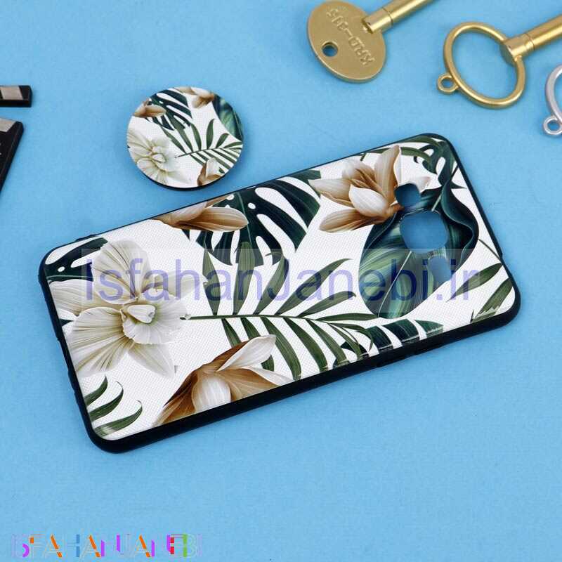 اصفهان جانبی-قاب فانتزی برجسته + پاپ سوکت طرح گل سامسونگ J2 Prime سری D