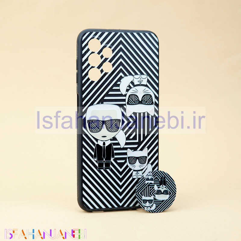 اصفهان جانبی-قاب فانتزی طرحدار TP دخترانه محافظ لنزدار + پاپ سوکت Samsung Galaxy A13 4G