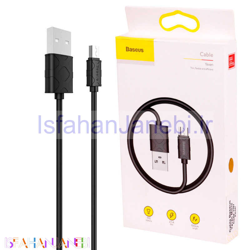 اصفهان جانبی-کابل میکرو یو اس بی Baseus Yaven CAMUN-0 2.1A 1m