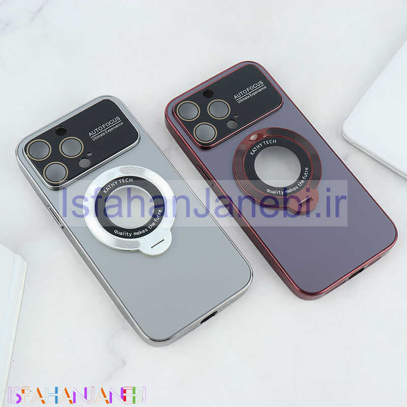 اصفهان جانبی-قاب Kathy Tech Auto Focus آیفون iPhone 14 Pro Max استندشو محافظ لنزدار