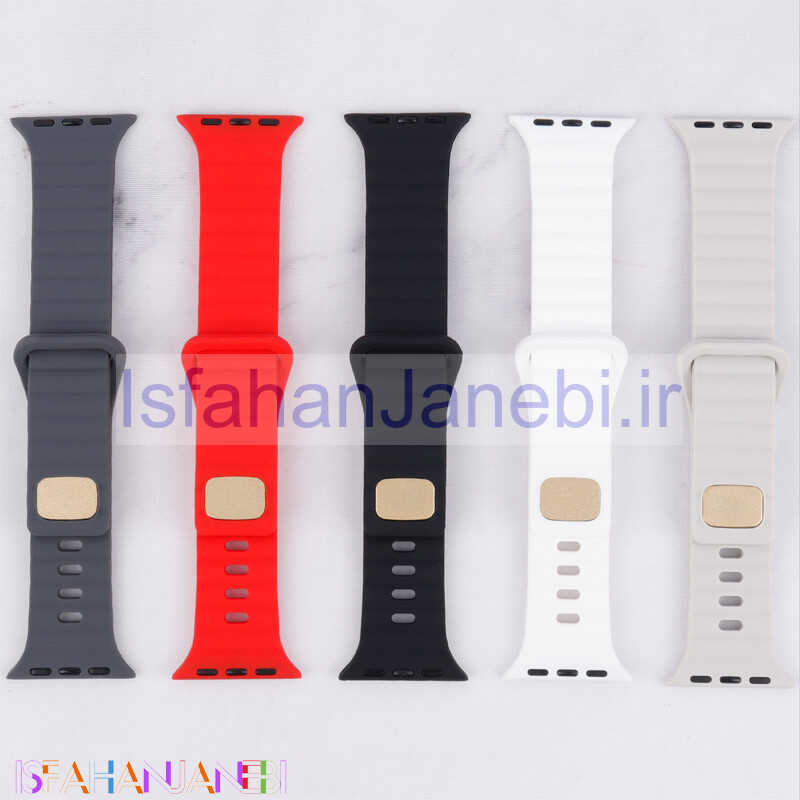 اصفهان جانبی-بند اپل واچ سیلیکونی طرح پافر Watch Band سایز 38/40/41 میلی متری