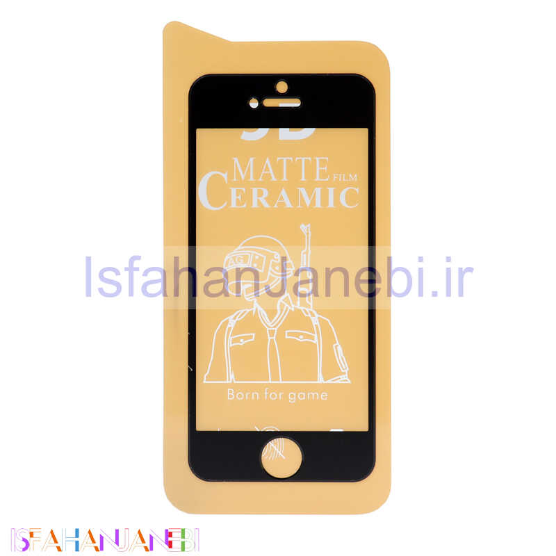 اصفهان جانبی-گلس سرامیکی مات iPhone 5/5s مشکی