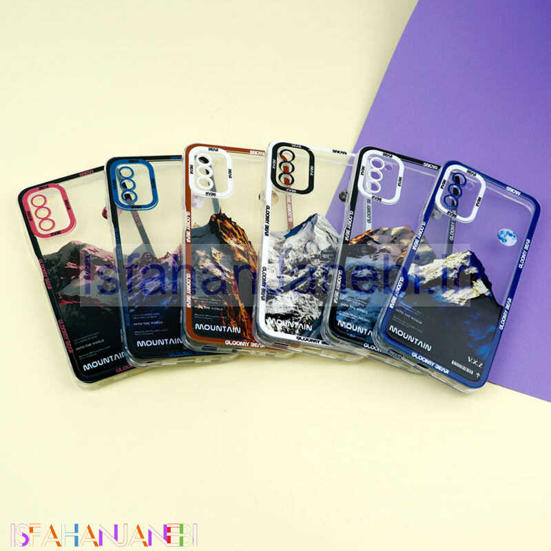 اصفهان جانبی-قاب ژله ای شفاف طرح کوهستان محافظ لنزدار Samsung Galaxy A02s