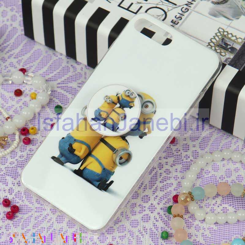 اصفهان جانبی-قاب سوپر IMD دور شفاف پاپ سوکت دار iPhone 7 Plus / 8 Plus مینیون