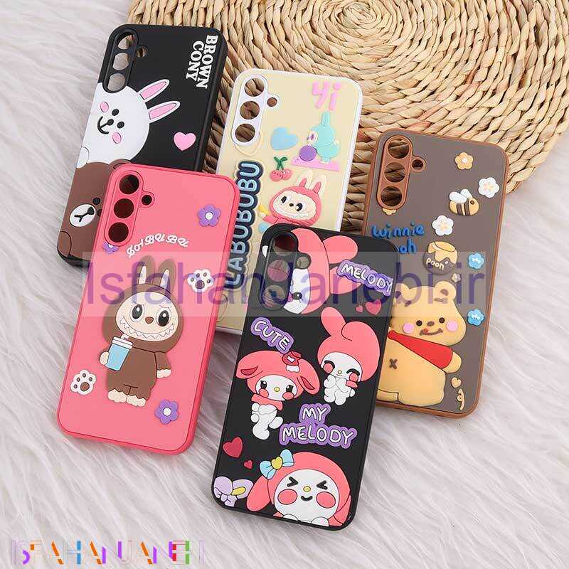 اصفهان جانبی-قاب سامسونگ Galaxy A15 عروسکی برجسته محافظ لنزدار