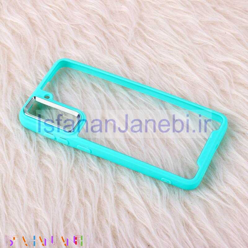 اصفهان جانبی-قاب PC متال ایرون Samsung Galaxy S21 FE 5G سبزآبی