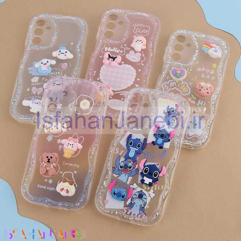اصفهان جانبی-قاب شاینی سامسونگ Galaxy A15 عروسکی محافظ لنزدار