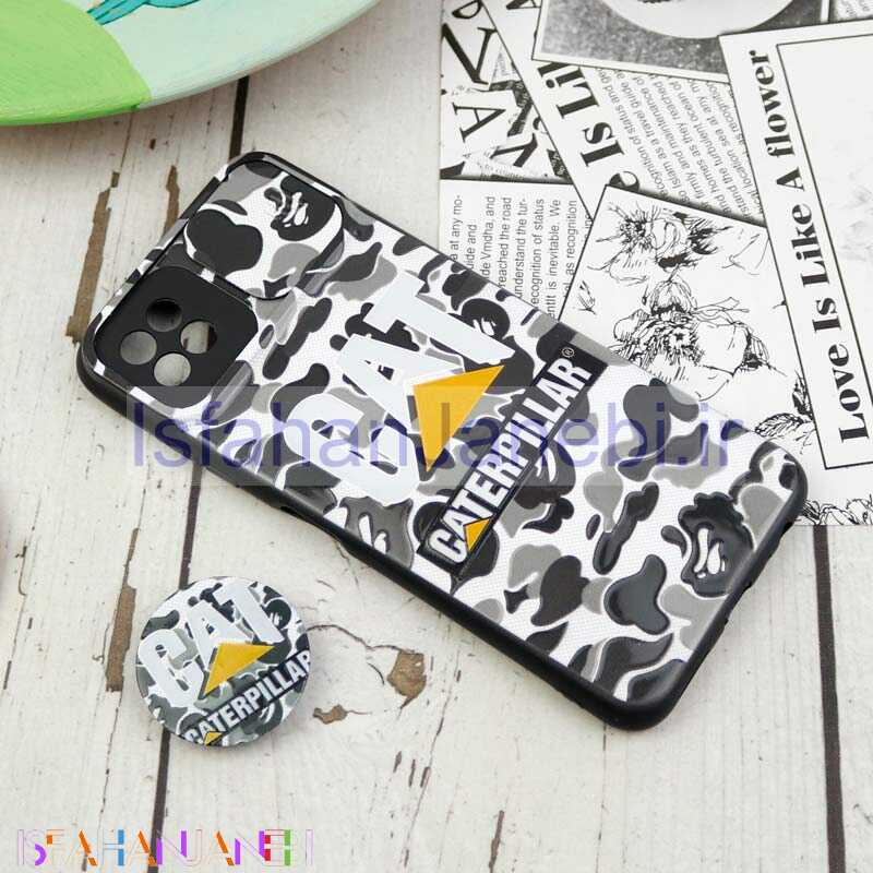 اصفهان جانبی-قاب طرحدار محافظ لنزدار کشویی + پاپ سوکت Samsung Galaxy A31 سری D