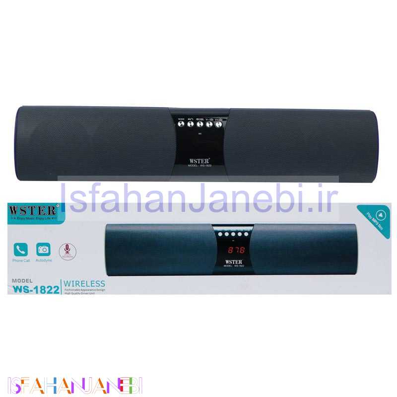 اصفهان جانبی-اسپیکر بلوتوثی رم و فلش خور WSTER WS-1822