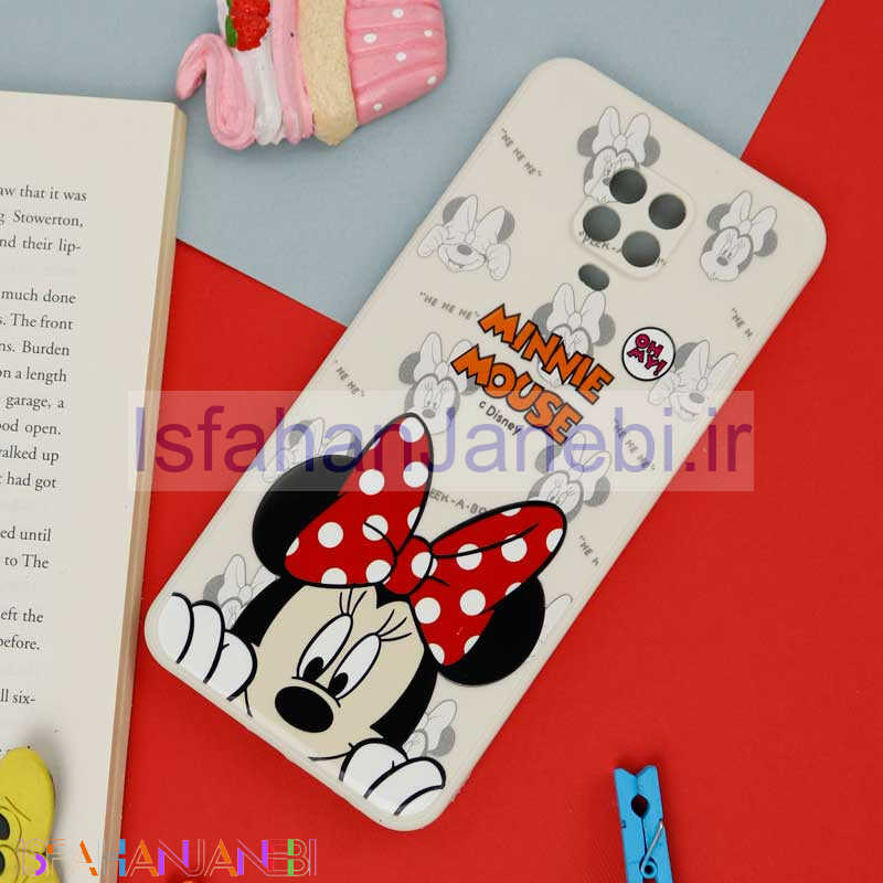 اصفهان جانبی-قاب سیلیکونی سفید محافظ لنزدار طرح میکی موس 1 شیائومی Xiaomi Redmi Note 9s / Note 9 Pro