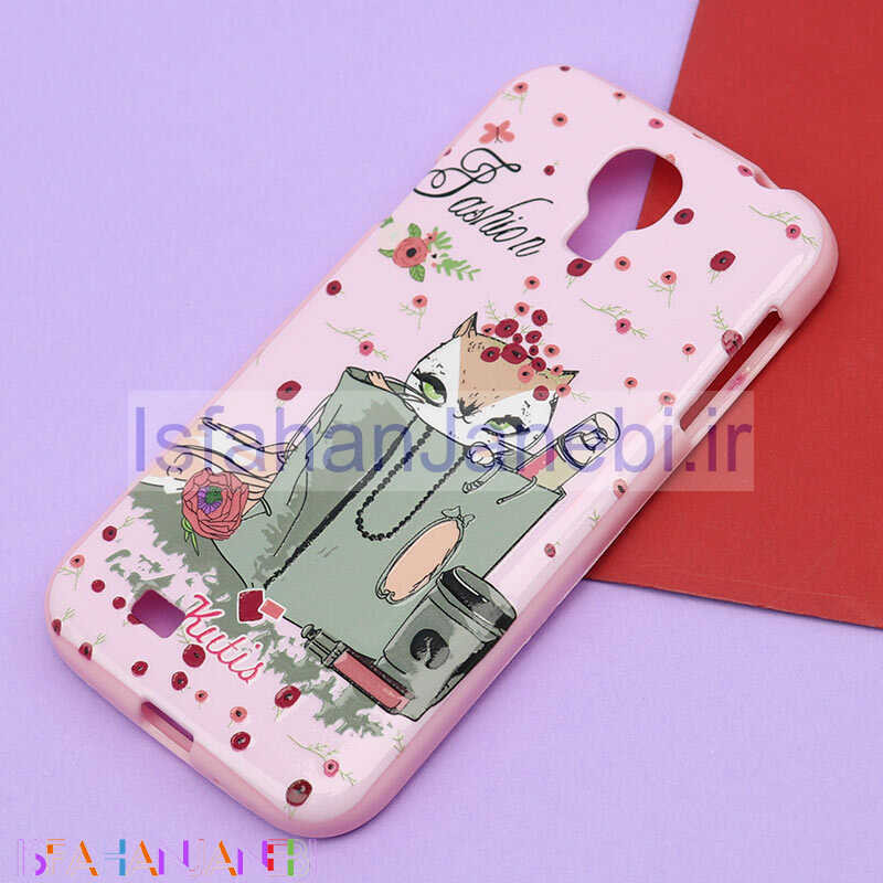 اصفهان جانبی-قاب فانتزی برجسته صورتی طرح کارتونی سامسونگ S4