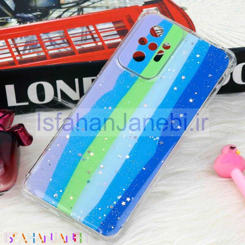 اصفهان جانبی-قاب محافظ لنزدار رنگین کمانی ستاره ای Xiaomi Redmi Note 10 Pro