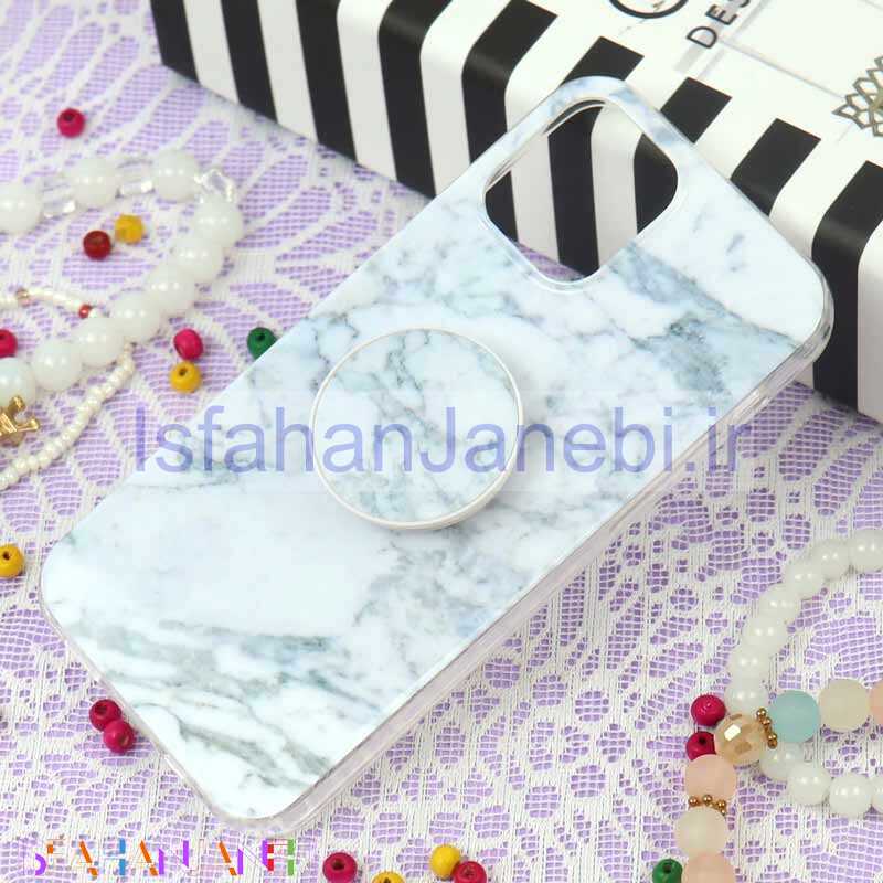 اصفهان جانبی-قاب سوپر IMD دور شفاف پاپ سوکت دار iPhone 12 / 12 Pro سنگی
