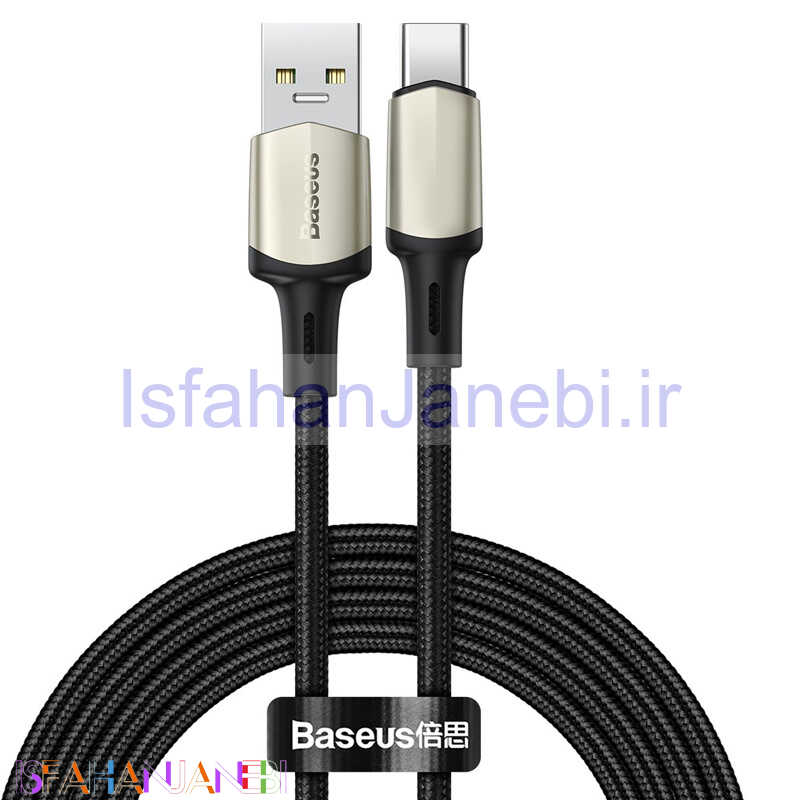اصفهان جانبی-کابل فست شارژ Baseus CATKLF-VB VOOC 5A 2m Type-C