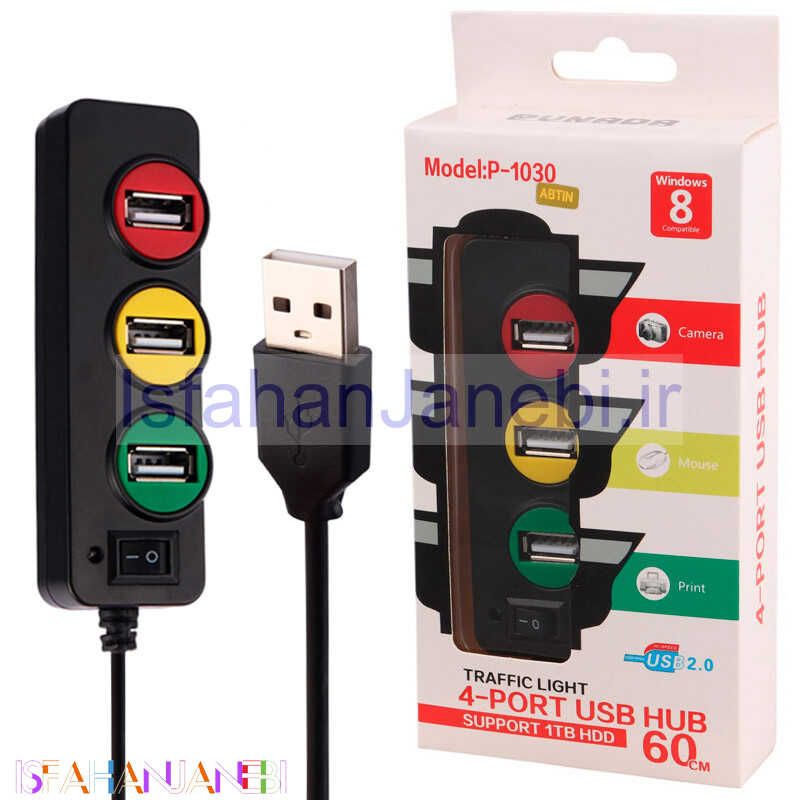 اصفهان جانبی-هاب 4 پورت USB 2.0 آبتین P-1030