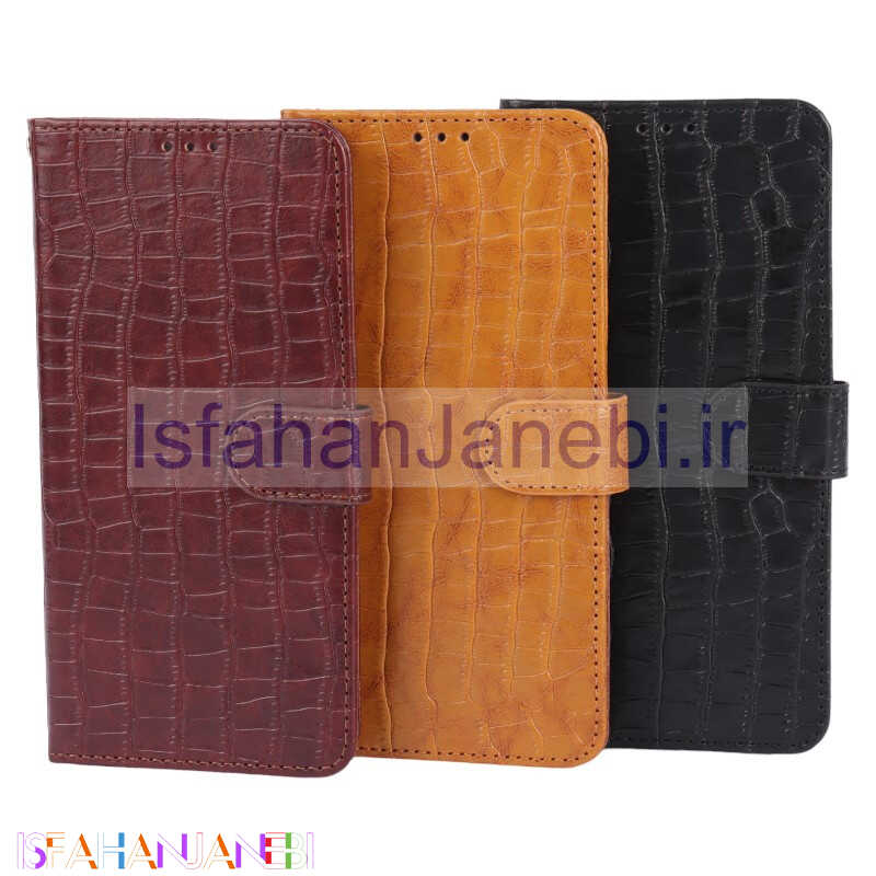 اصفهان جانبی-کیف چرمی پوست ماری مگنتی محافظ لنزدار Xiaomi Redmi Note 11 / 11s