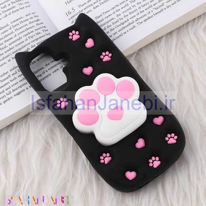 اصفهان جانبی-قاب سیلیکونی آیفون iPhone 16 پاپ سوکت دار گوش دار طرح پنجه